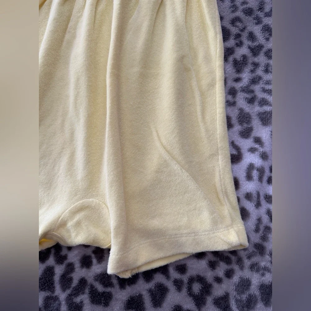 Old Navy Smocked French Terry One-Piece Romper in Yellow Size 12-18 Months